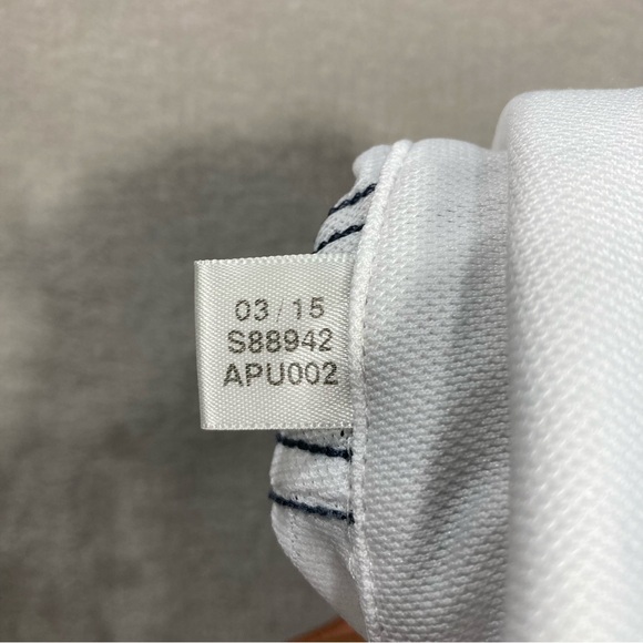 2015/16 Real Madrid Training Jersey Football Polo Shirt White Adidas Sz L S88942 - Picture 7 of 10